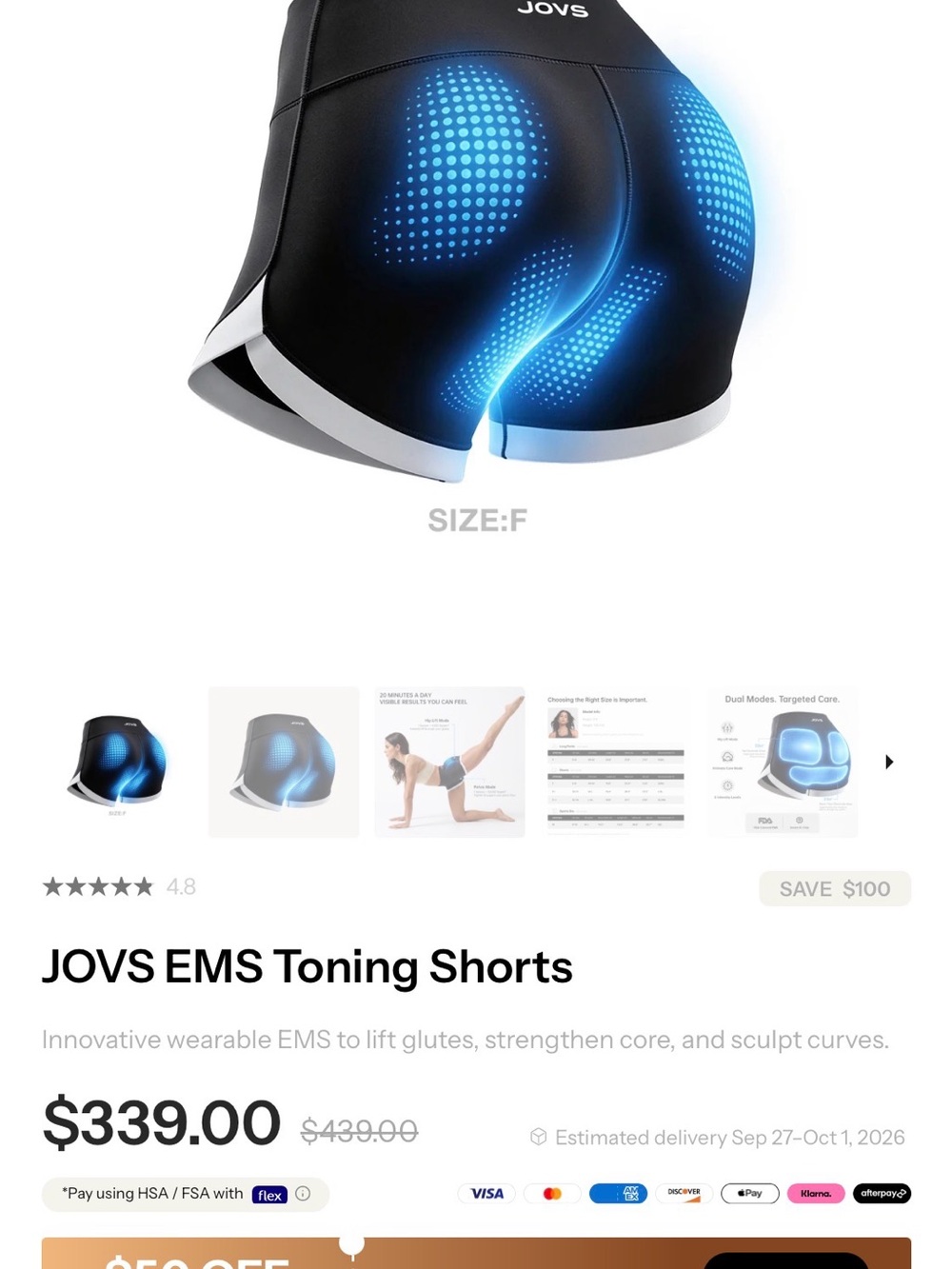 EMS Toning Shorts — Black